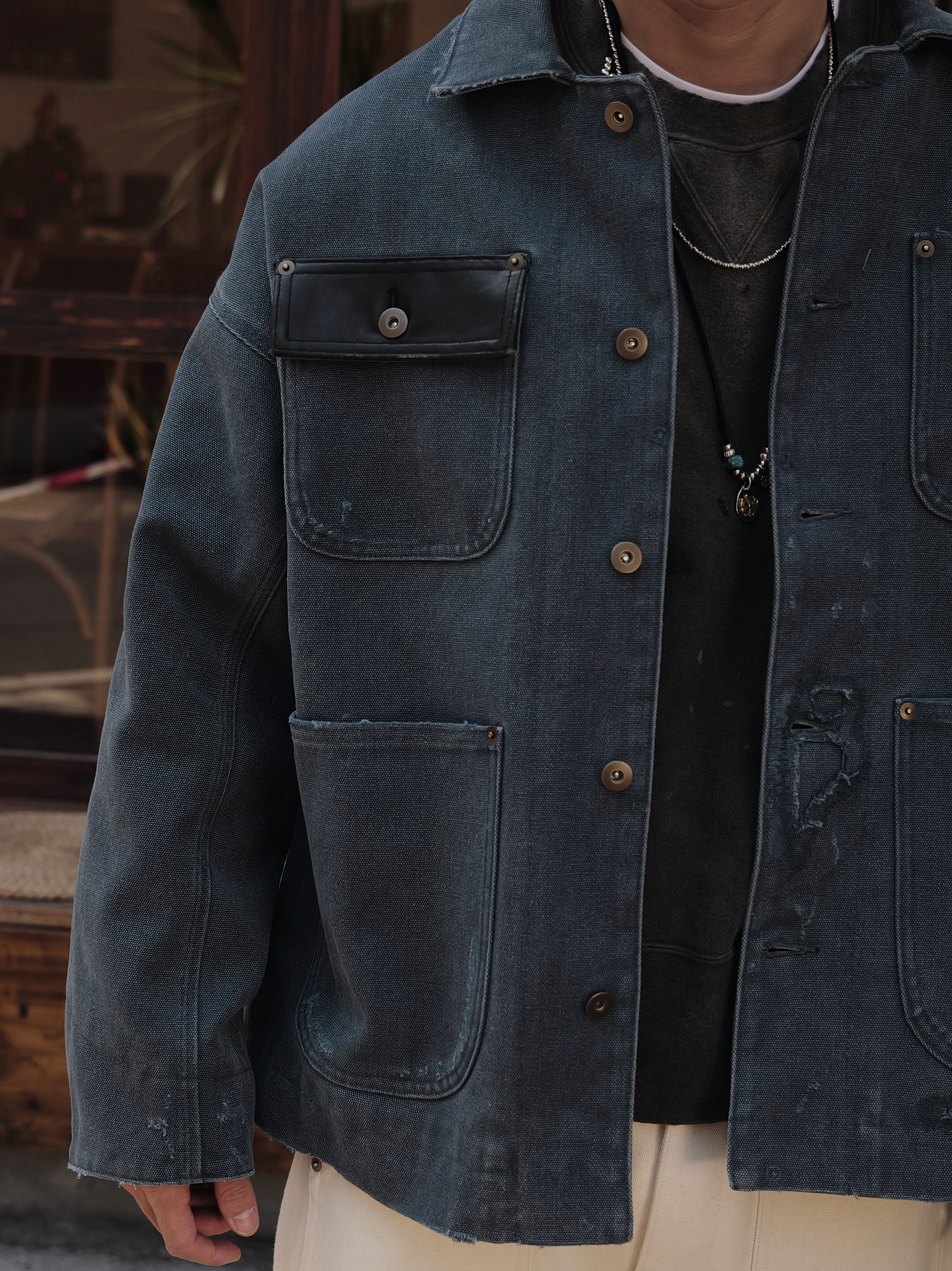 Unbent 25S/S 馬皮拼接水洗伐木外套