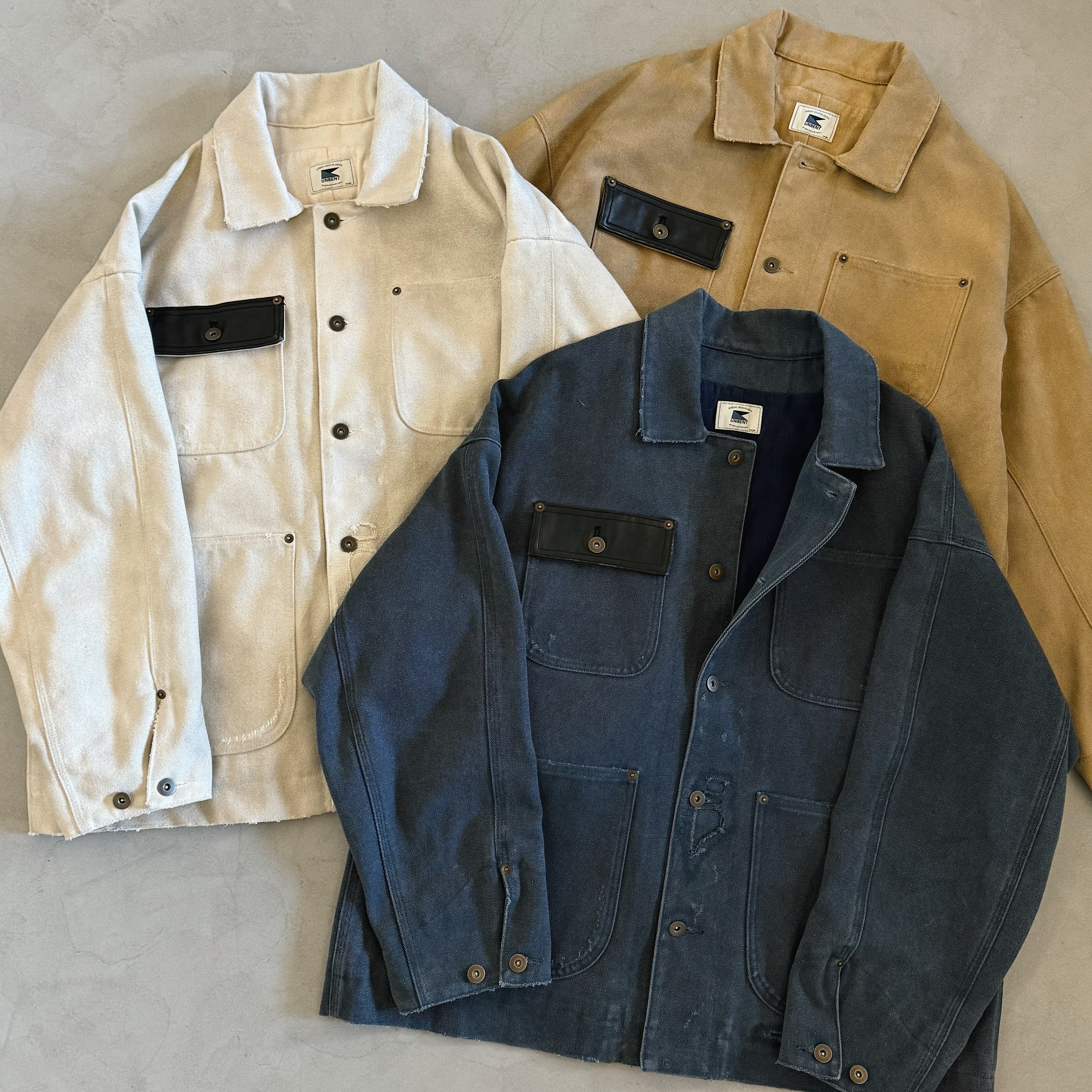 Unbent 25S/S 馬皮拼接水洗伐木外套