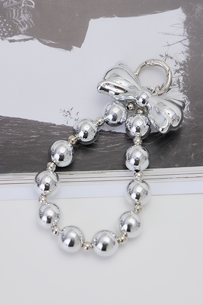 蝴蝶結串珠鑰匙圈