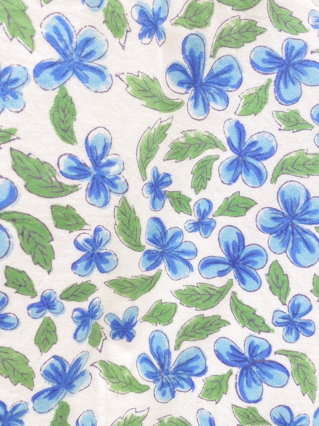 花布五分袖上衣