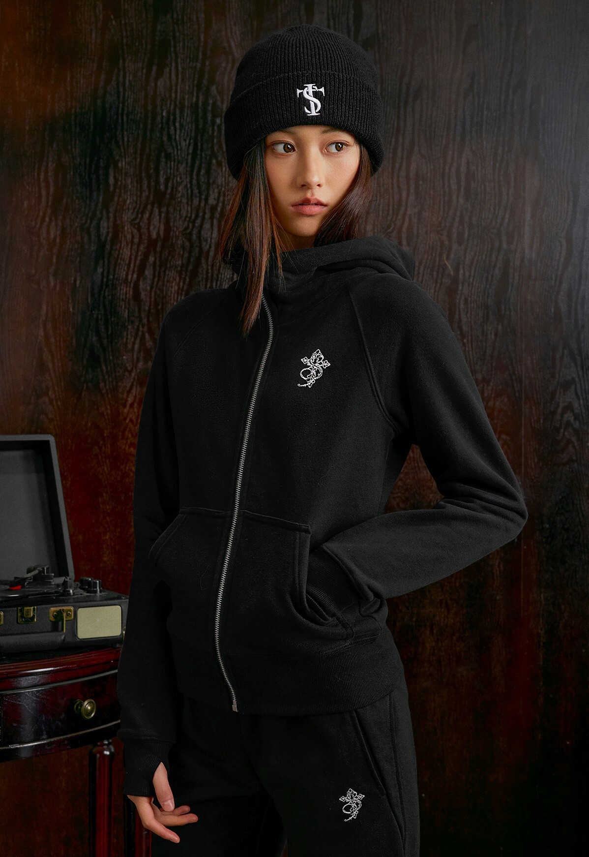 STK SmallTownKid 高領開衫 女版 連帽外套