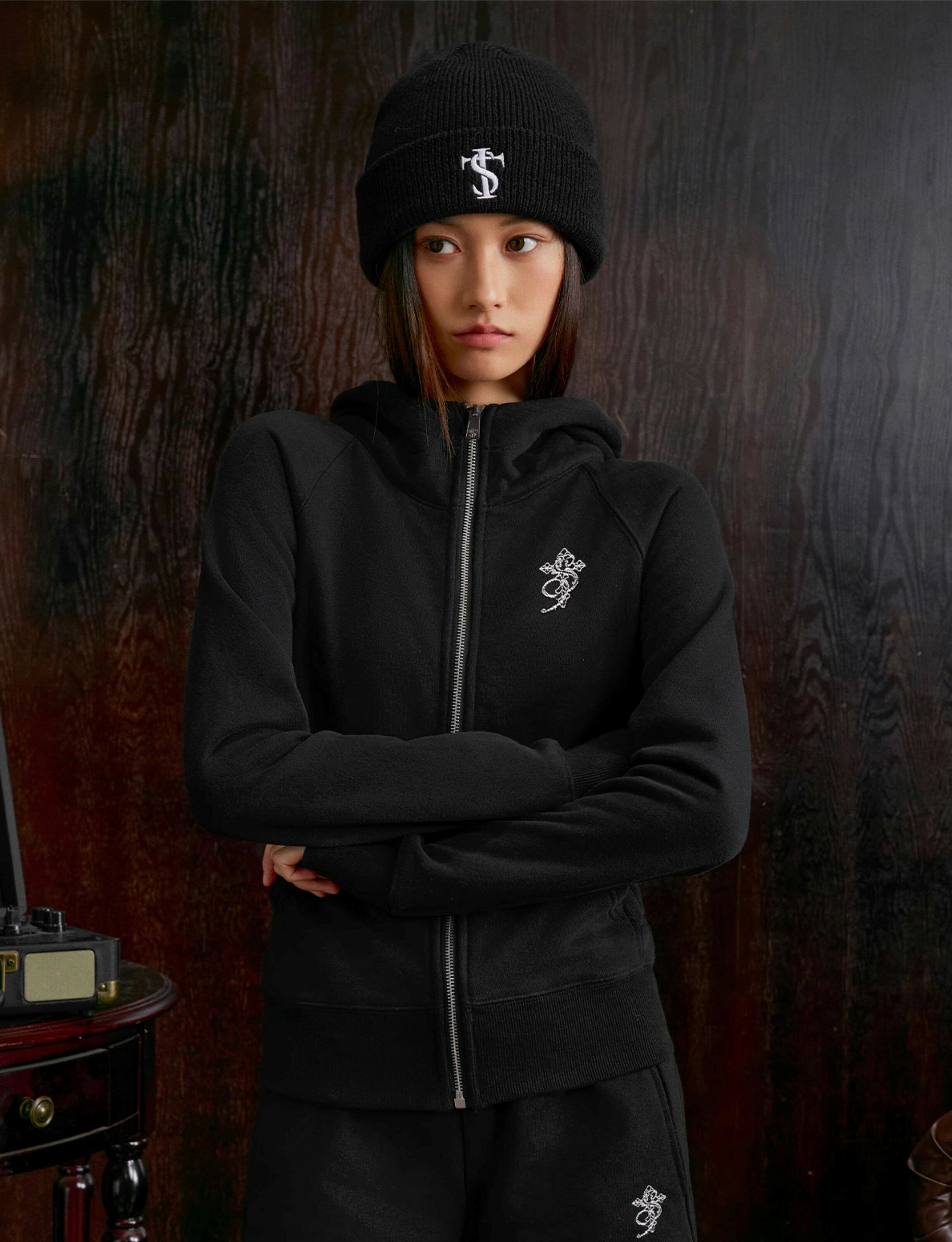 STK SmallTownKid 高領開衫 女版 連帽外套