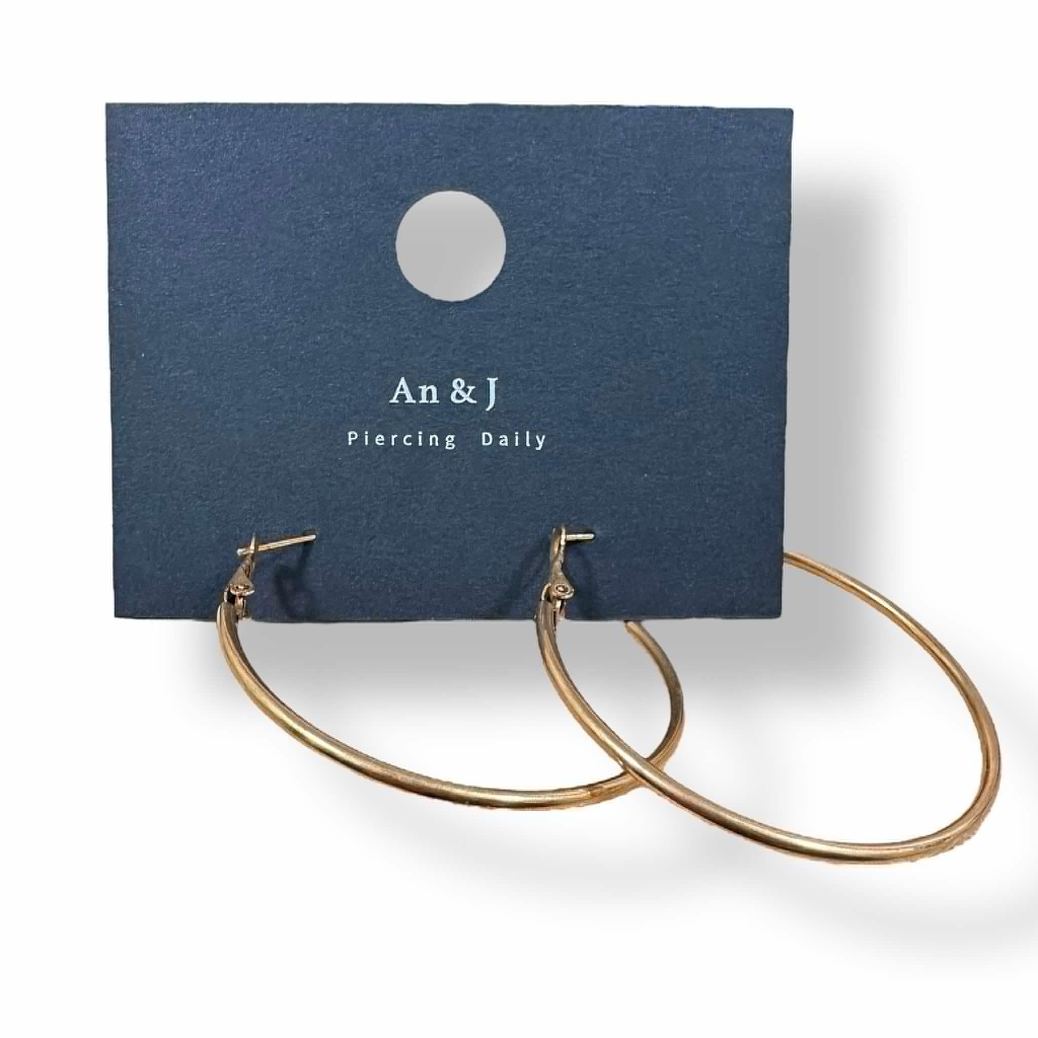 彈扣式-素圈 金 6CM(鋼針)