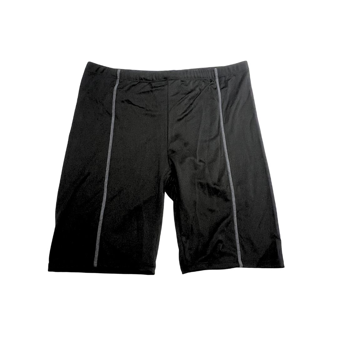 日大 男款泳褲 黑灰線 100%聚酯纖維 F092064