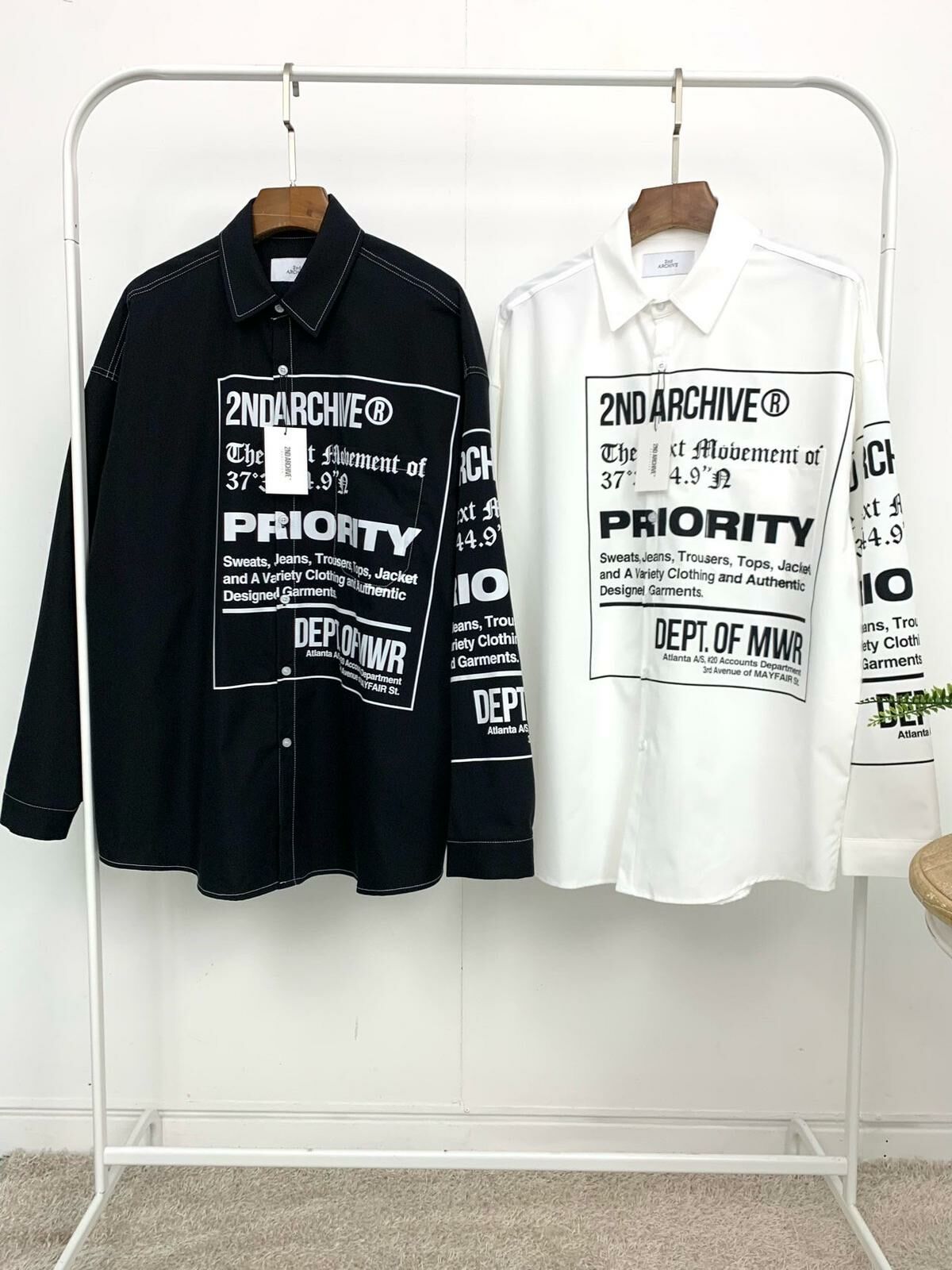 英文字長袖恤衫 2nd-200S