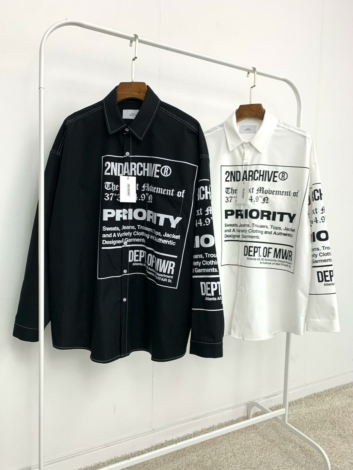 英文字長袖恤衫 2nd-200S