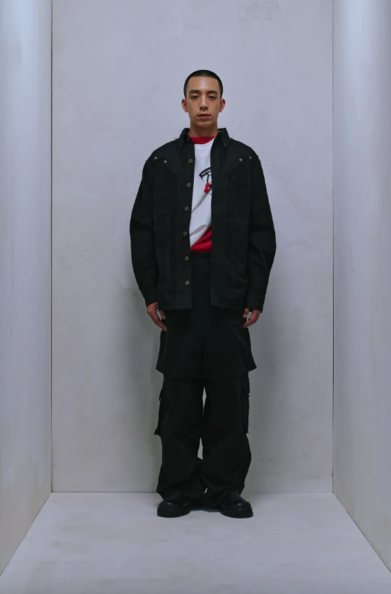 ENCLAVE PATCHED “RAW-CUT” SHIRT JACKET