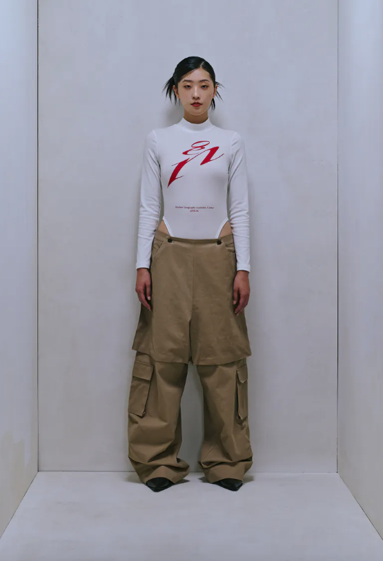 ENCLAVE TWILL WIDE-LEG “ROO-BAG” CARGO PANTS OVERSIZE-低襠工裝褲