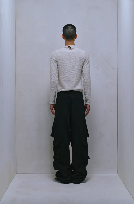 ENCLAVE TWILL WIDE-LEG “ROO-BAG” CARGO PANTS OVERSIZE-低襠工裝褲