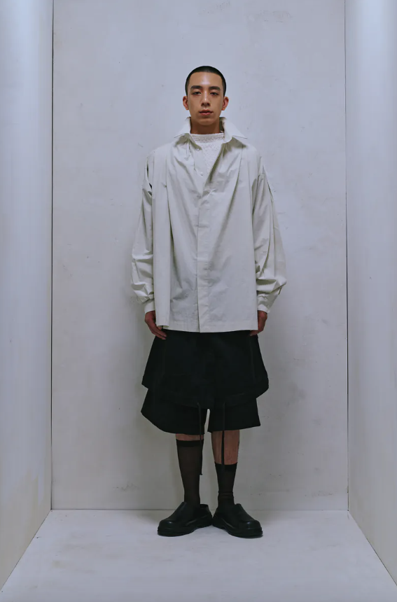 ENCLAVE SQUARE CUT LONG-SLEEVE “MENS” SHIRT - 方形結構長袖襯衫