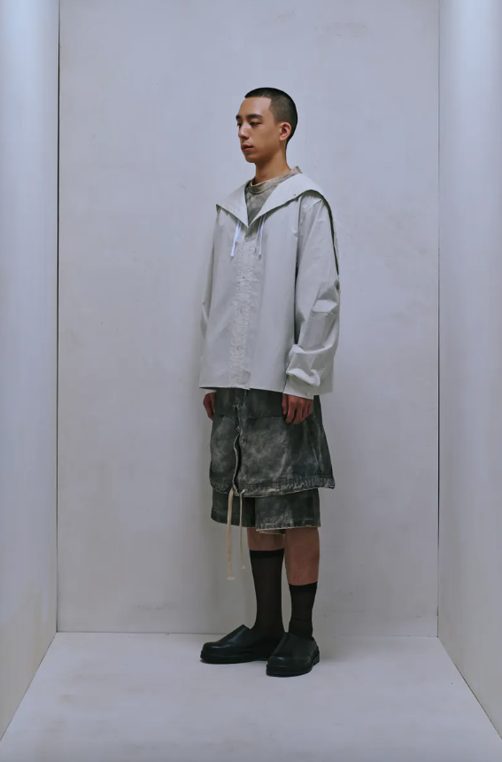 ENCLAVE NAVAL HOOD LONG-SLEEVE “TSFM” SHIRT - 寬鬆連帽襯衫