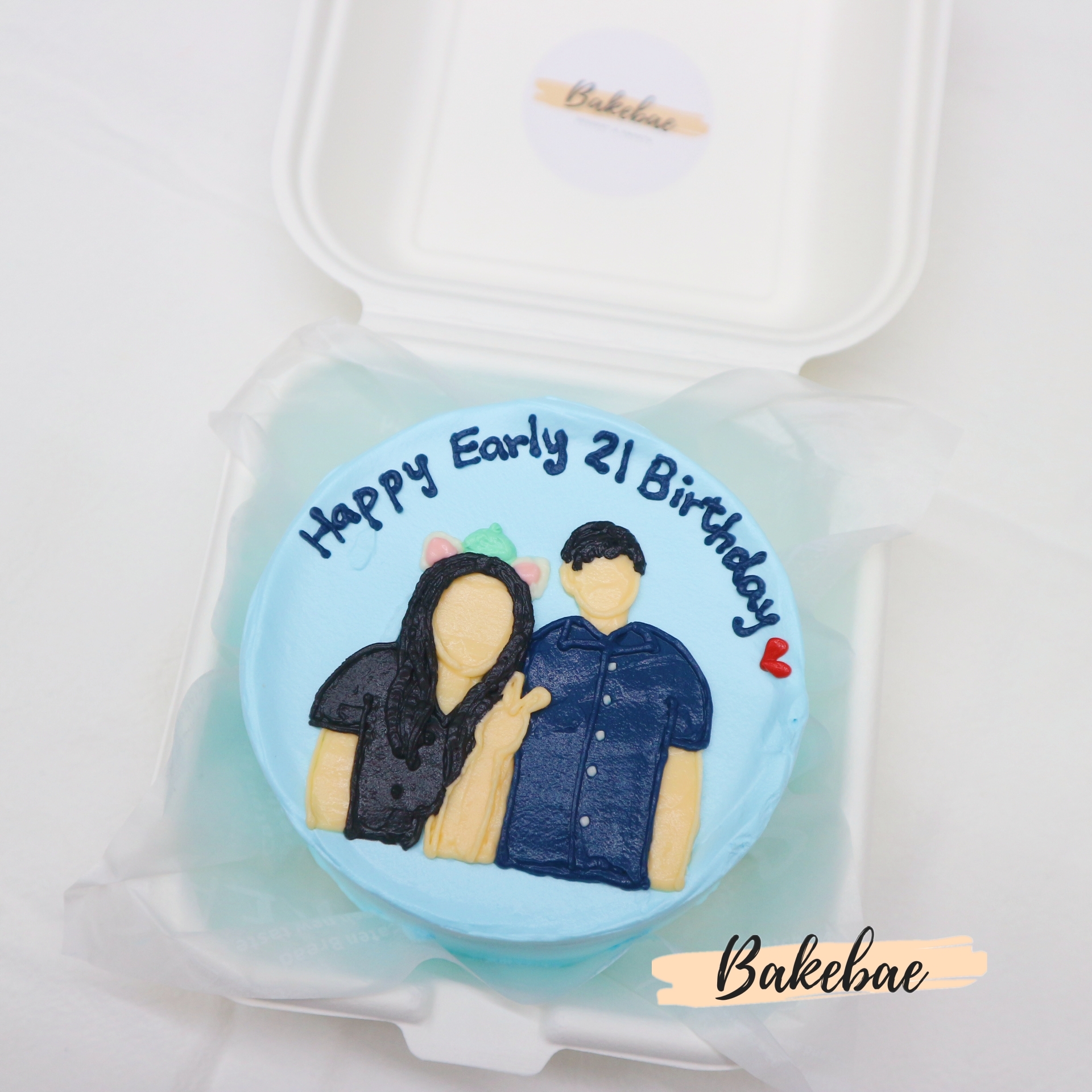 韓式無面人像蛋糕