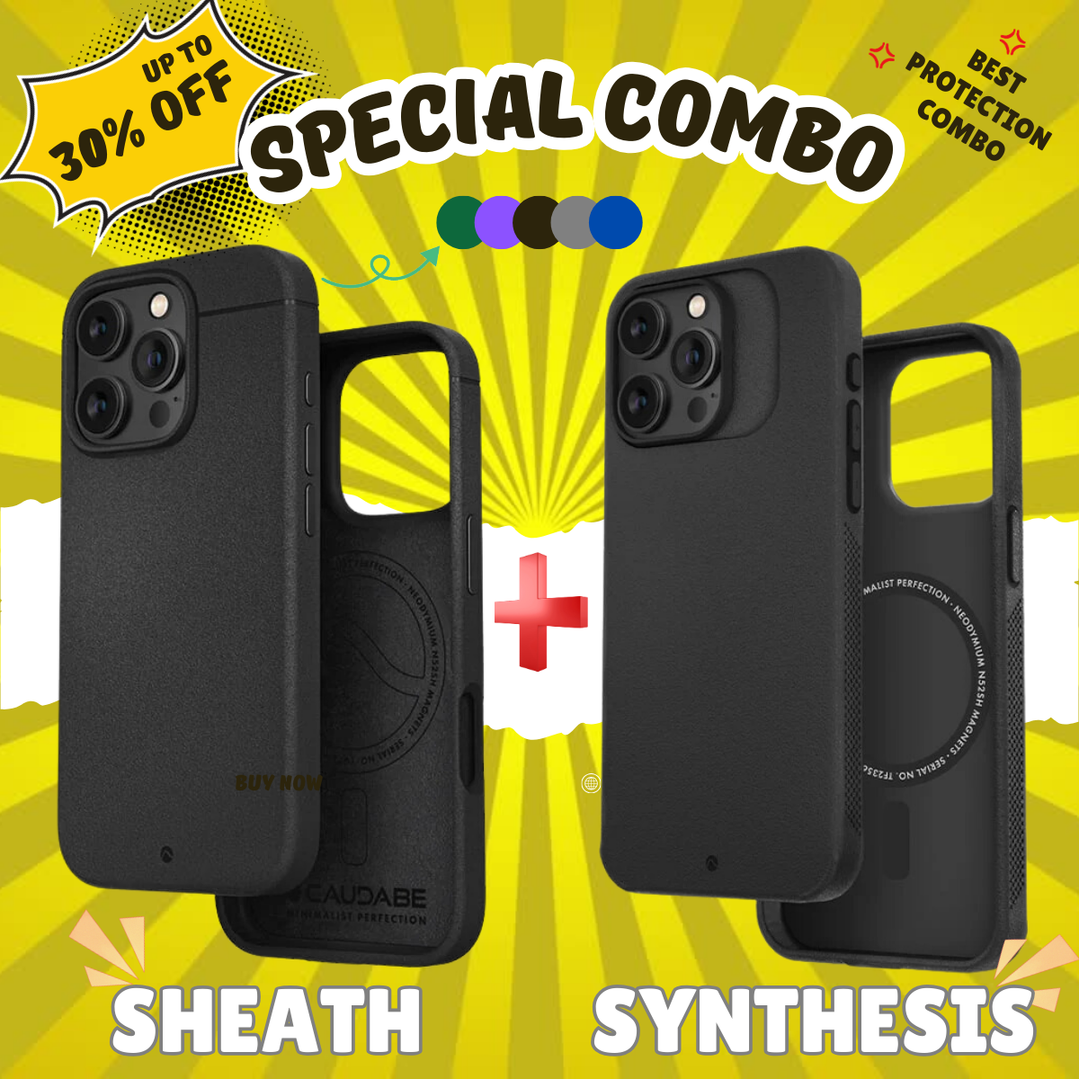 Caudabe Sheath + Synthesis 組合-iPhone 16/15