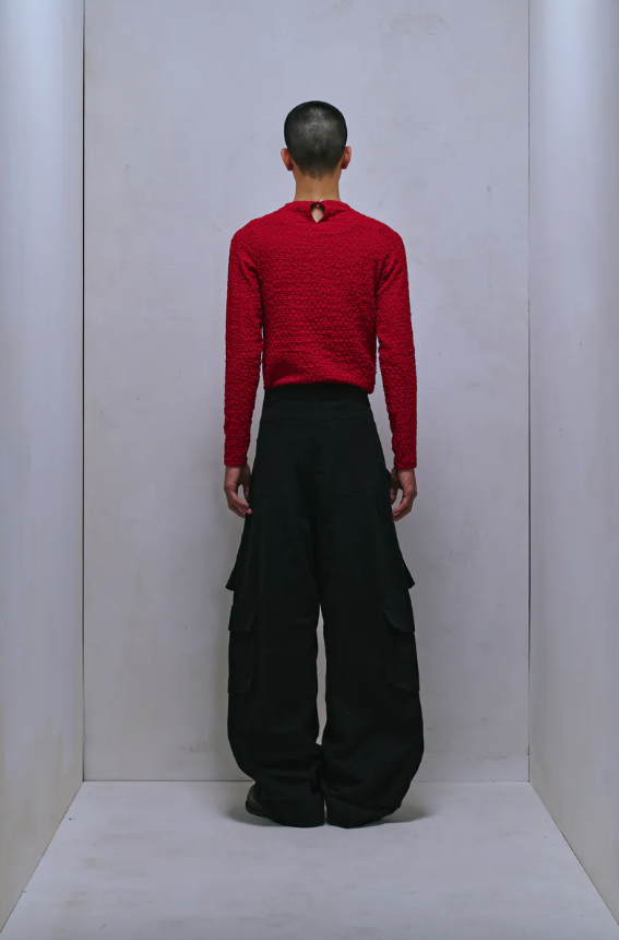 ENCLAVE TEXTURE LONG-SLEEVE TURTLENECK TOP -合身剪裁肌理上衣