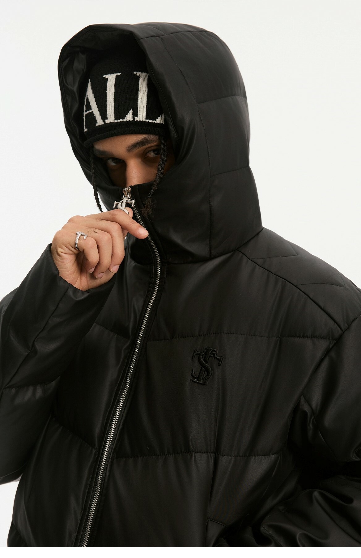 STK SmallTownKid 亮面金屬色澤 麵包羽絨外套