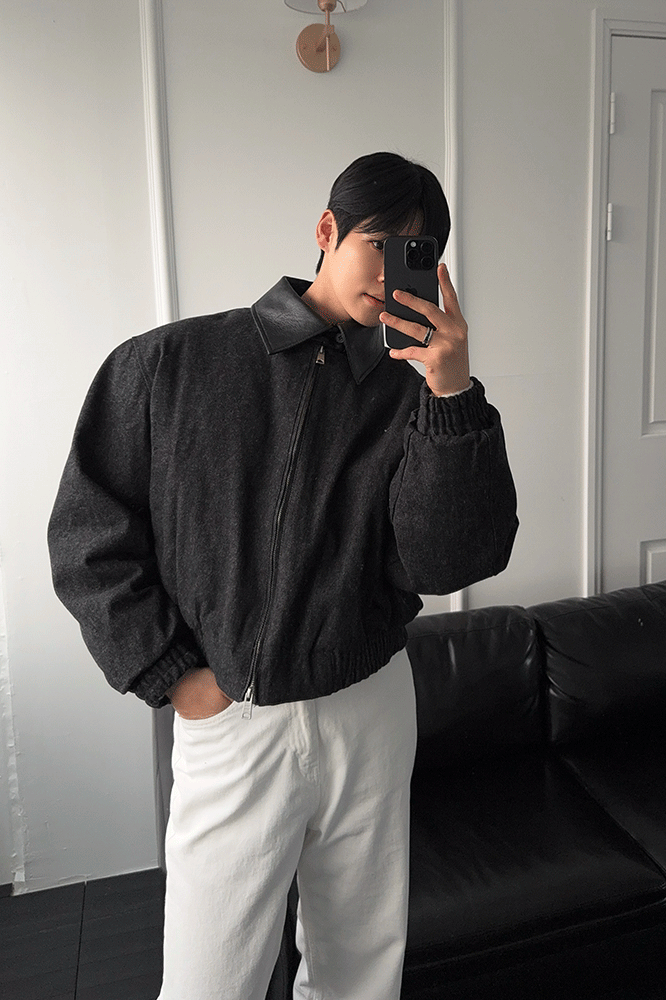 皮革牛仔短夾克外套