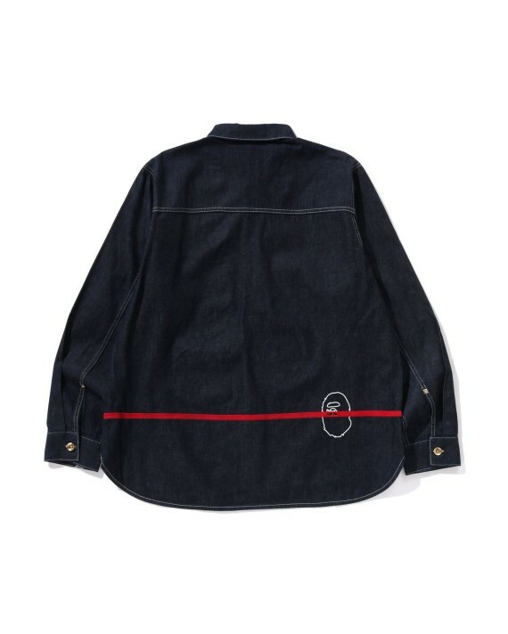 【Focus Store】預購 MR. BATHING APE Denim Pocket Ls Shirt 丹寧襯衫