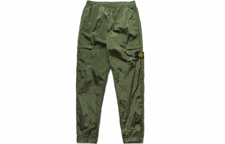 【代購】STONE ISLAND Fall Knitted Sports Pants Men's Olive