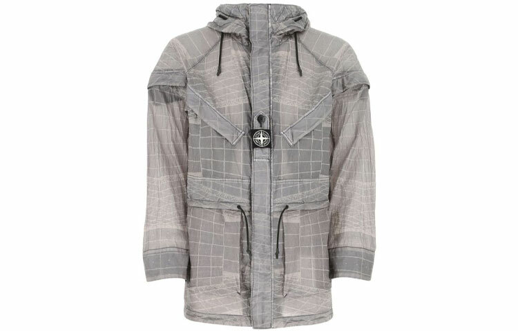 【代購】STONE ISLAND Reflective Grid Drawstring Jacket