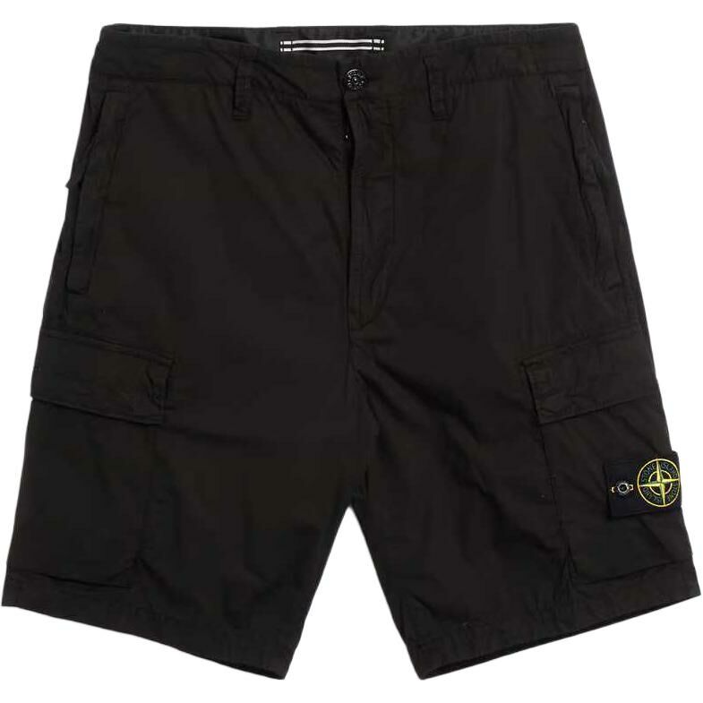 【代購】STONE ISLAND Compass-badge Cotton Cargo Shorts