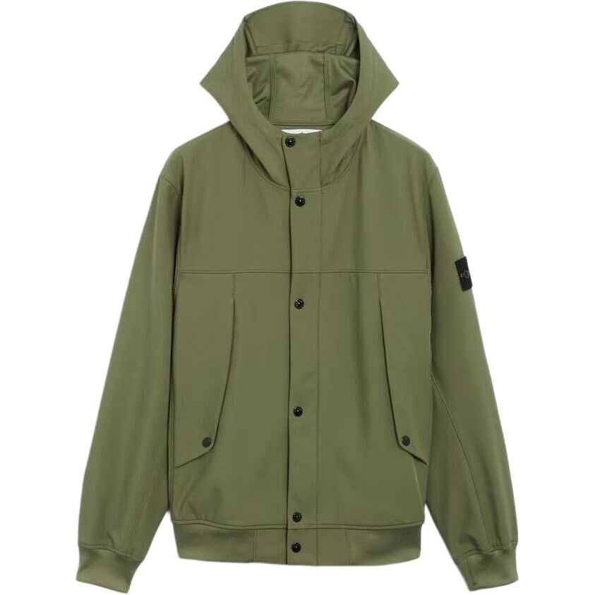 【代購】STONE ISLAND Button-Up Hooded Jacket
