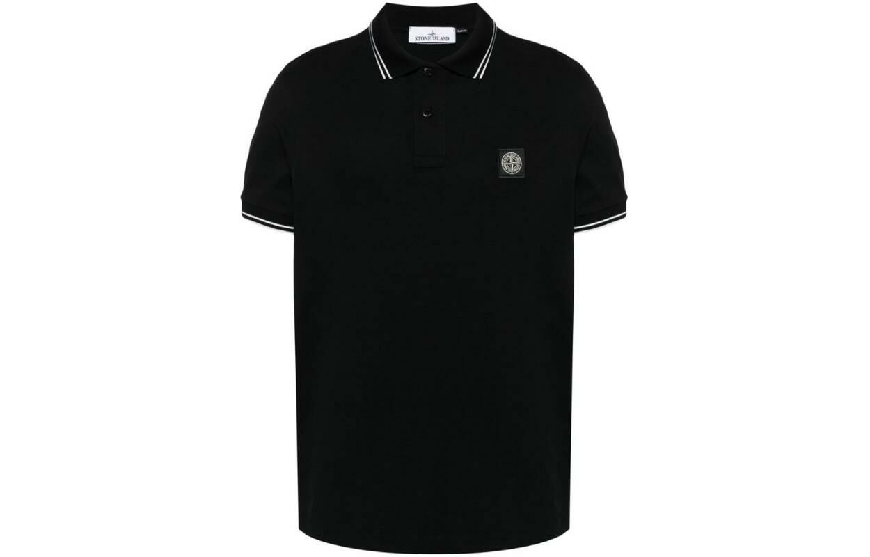 【代購】STONE ISLAND Logo Patch Short-Sleeved Polo Shirt