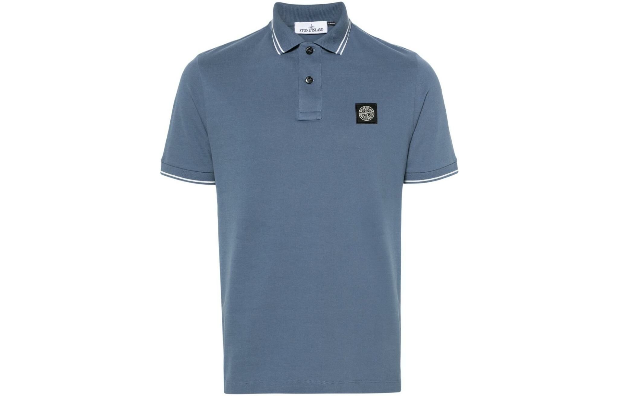 【代購】STONE ISLAND Logo Patch Short-Sleeved Polo Shirt