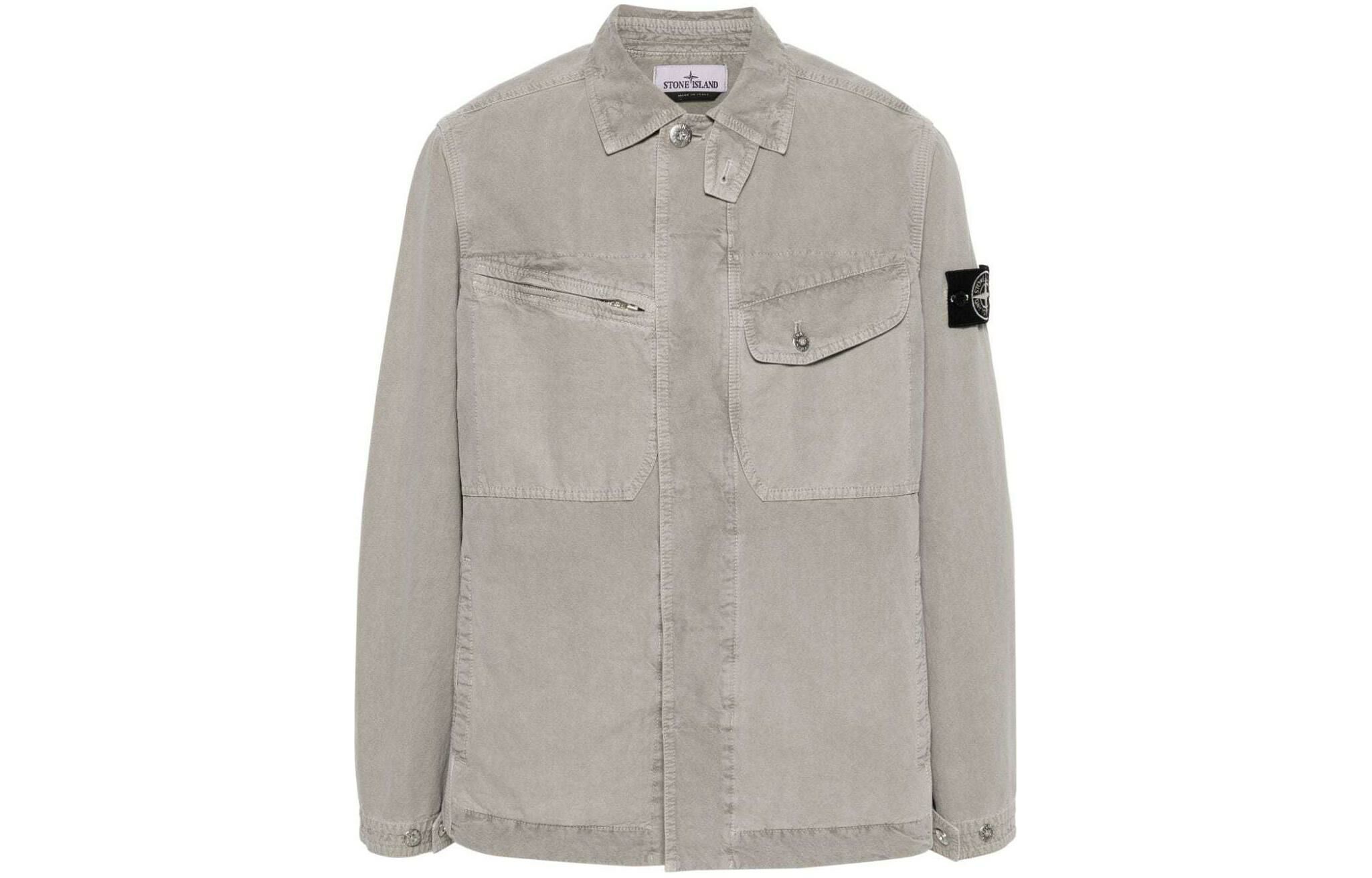 【代購】STONE ISLAND SS24 Jackets Coats Men's Light Gray