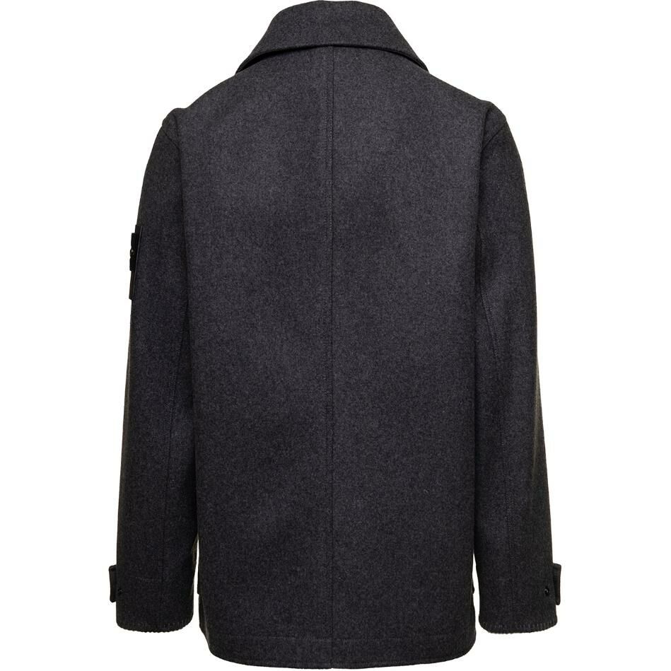 【代購】STONE ISLAND Compass Virgin-wool Blend Peacoat