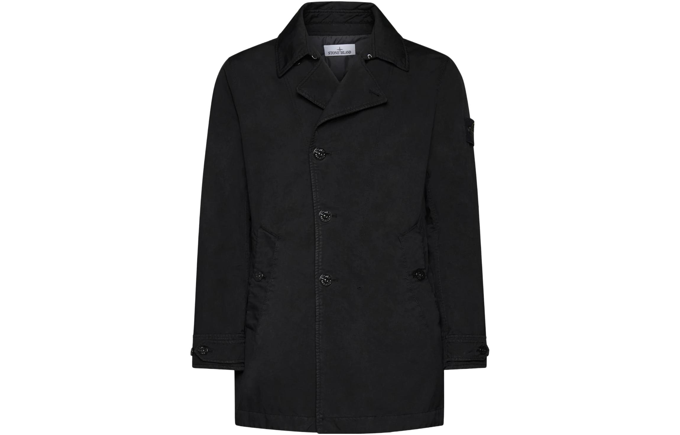 【代購】STONE ISLAND Compass-patch Single-breasted Coat