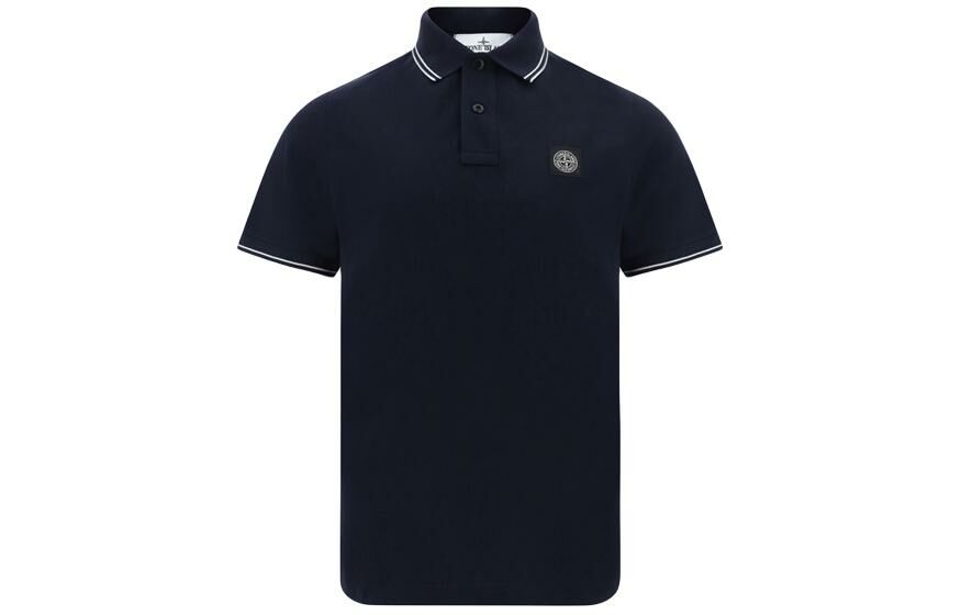 【代購】STONE ISLAND Logo Patch Short-Sleeved Polo Shirt