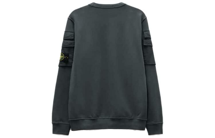 【代購】STONE ISLAND Sweatshirts Unisex Lead Gray