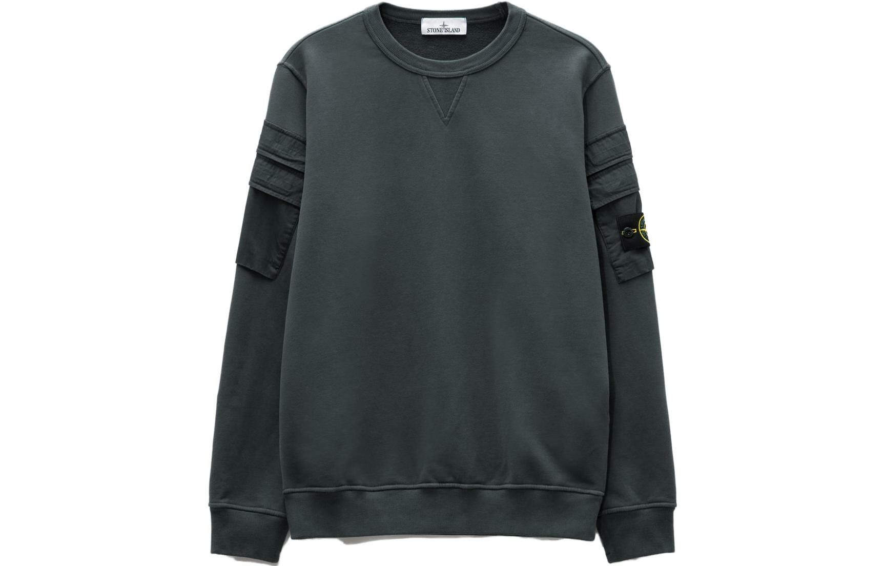 【代購】STONE ISLAND Sweatshirts Unisex Lead Gray