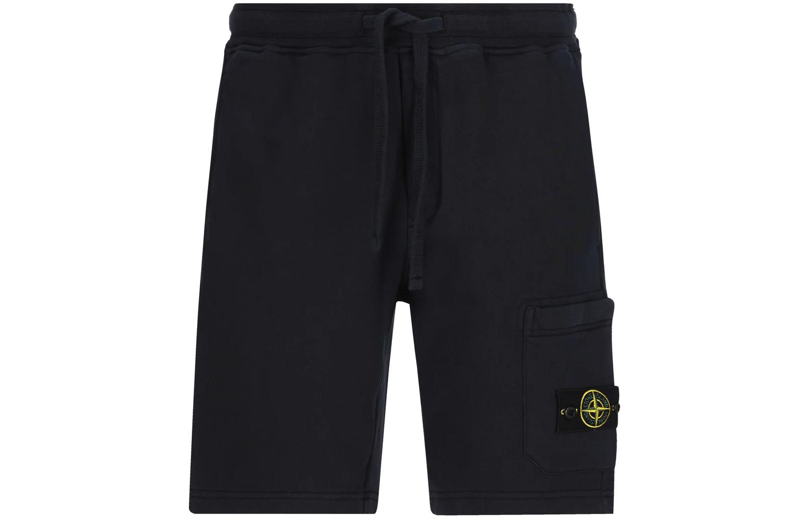 【代購】STONE ISLAND Compass-appliqué Cotton Track Shorts