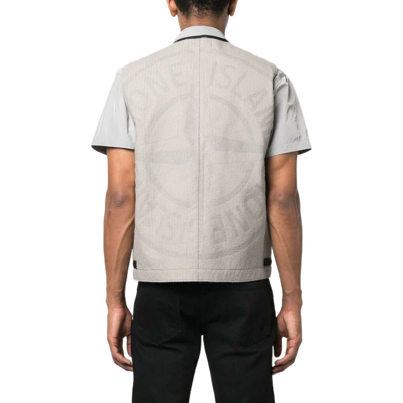 【代購】STONE ISLAND Vest Men's Cool Gray