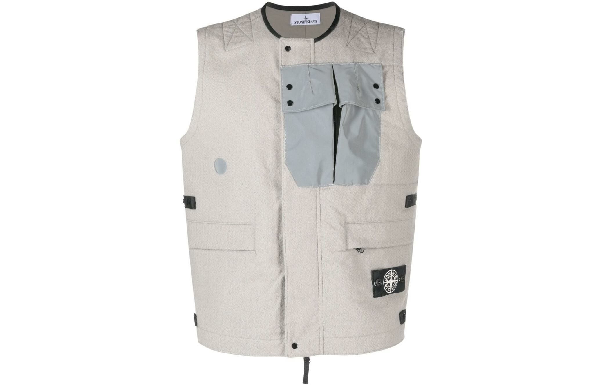 【代購】STONE ISLAND Vest Men's Cool Gray
