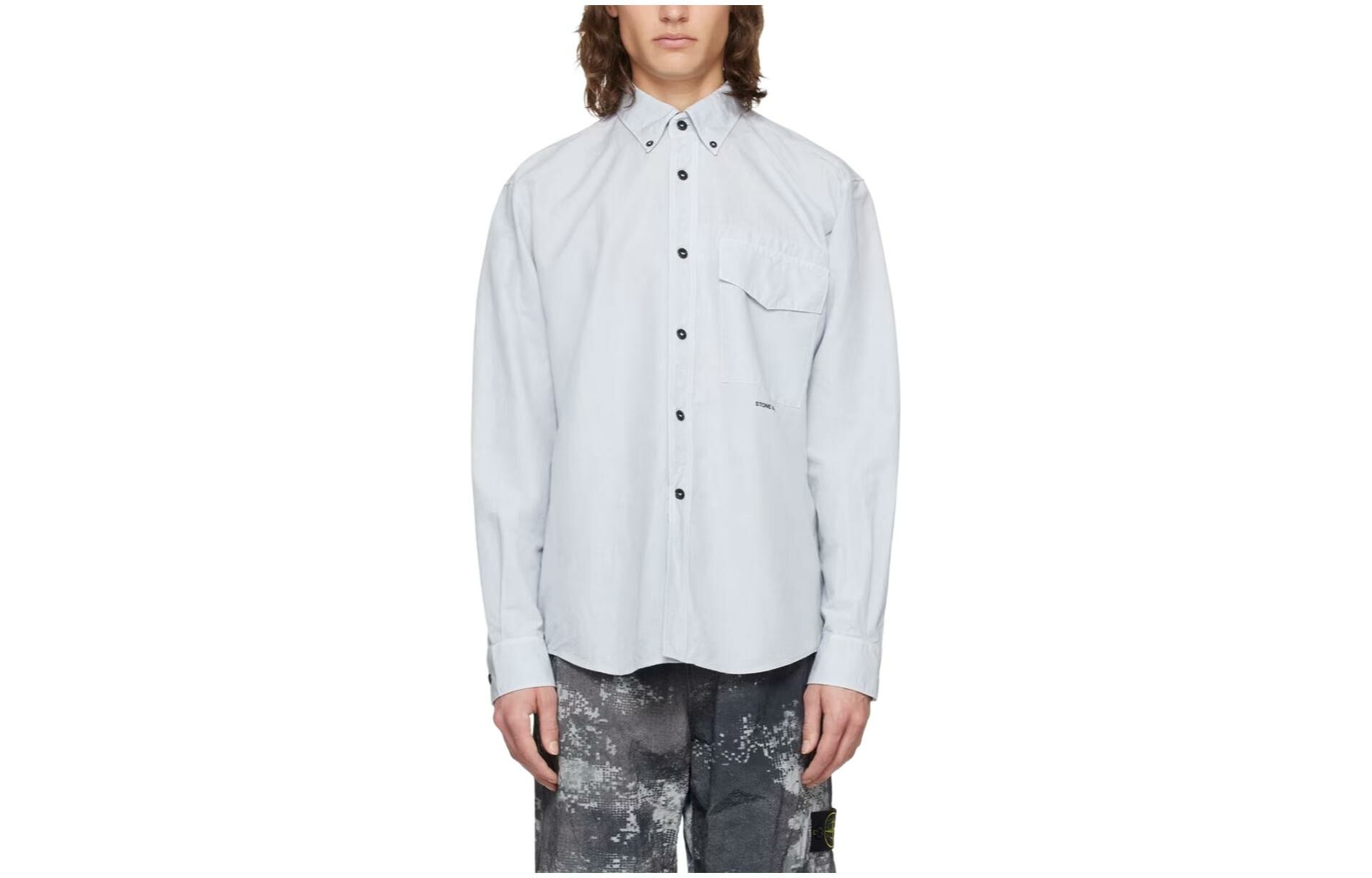 【代購】STONE ISLAND Shirt Men's Ice Frost Blue