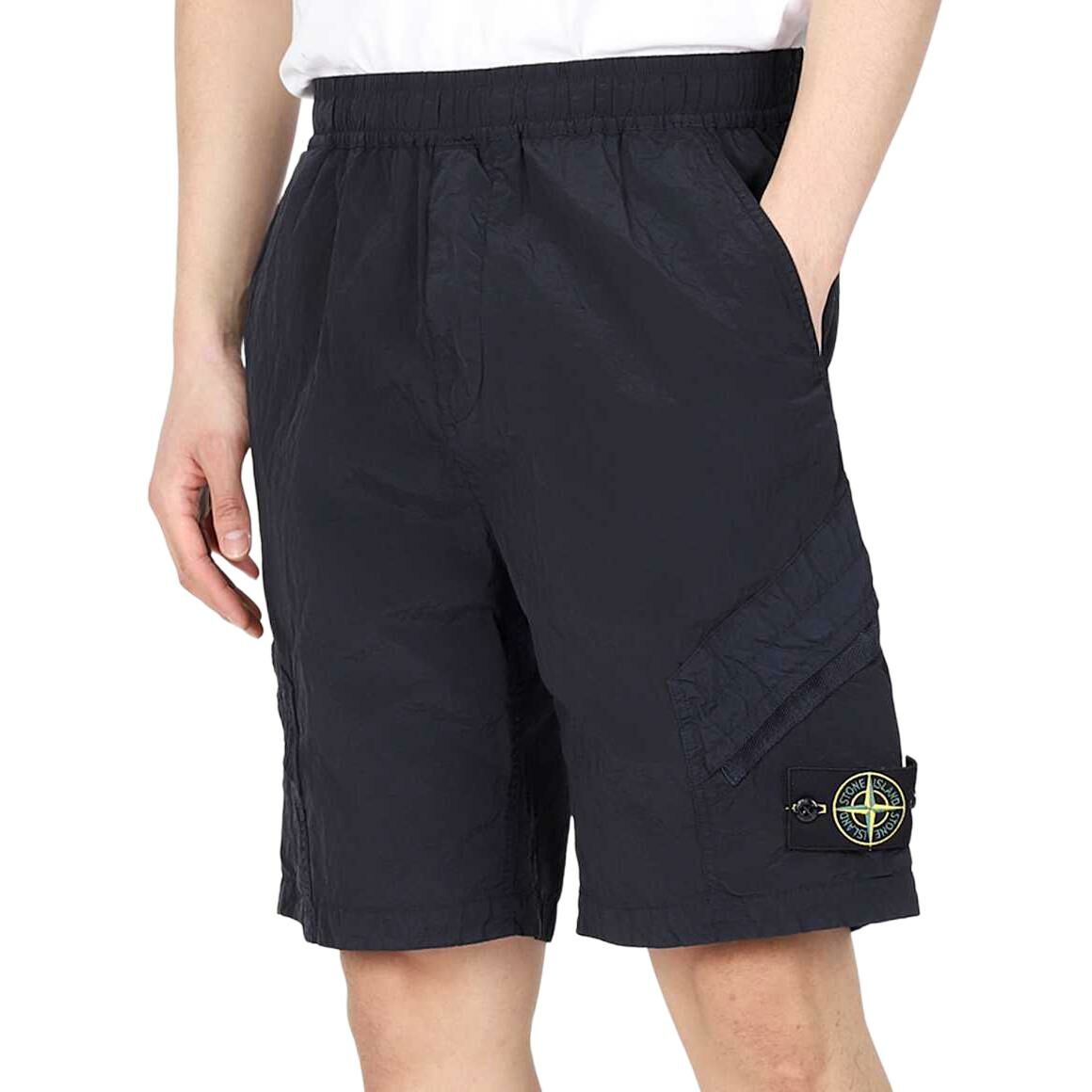【代購】STONE ISLAND Logo Patch Elasticated Waist Shorts