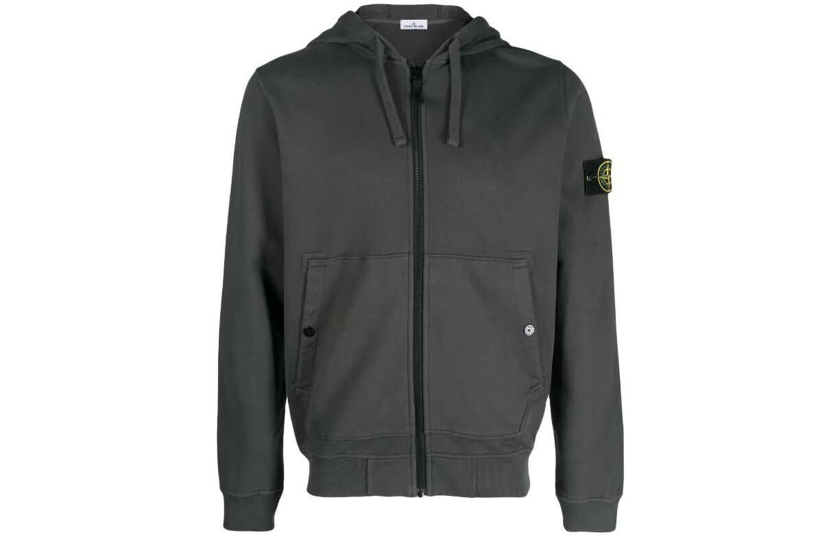 【代購】STONE ISLAND Logo Patch Zip-Up Hoodie