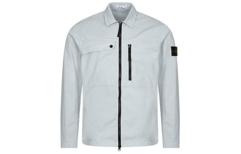 【代購】STONE ISLAND SS24 Jackets Coats Men's Ice Frost Blue