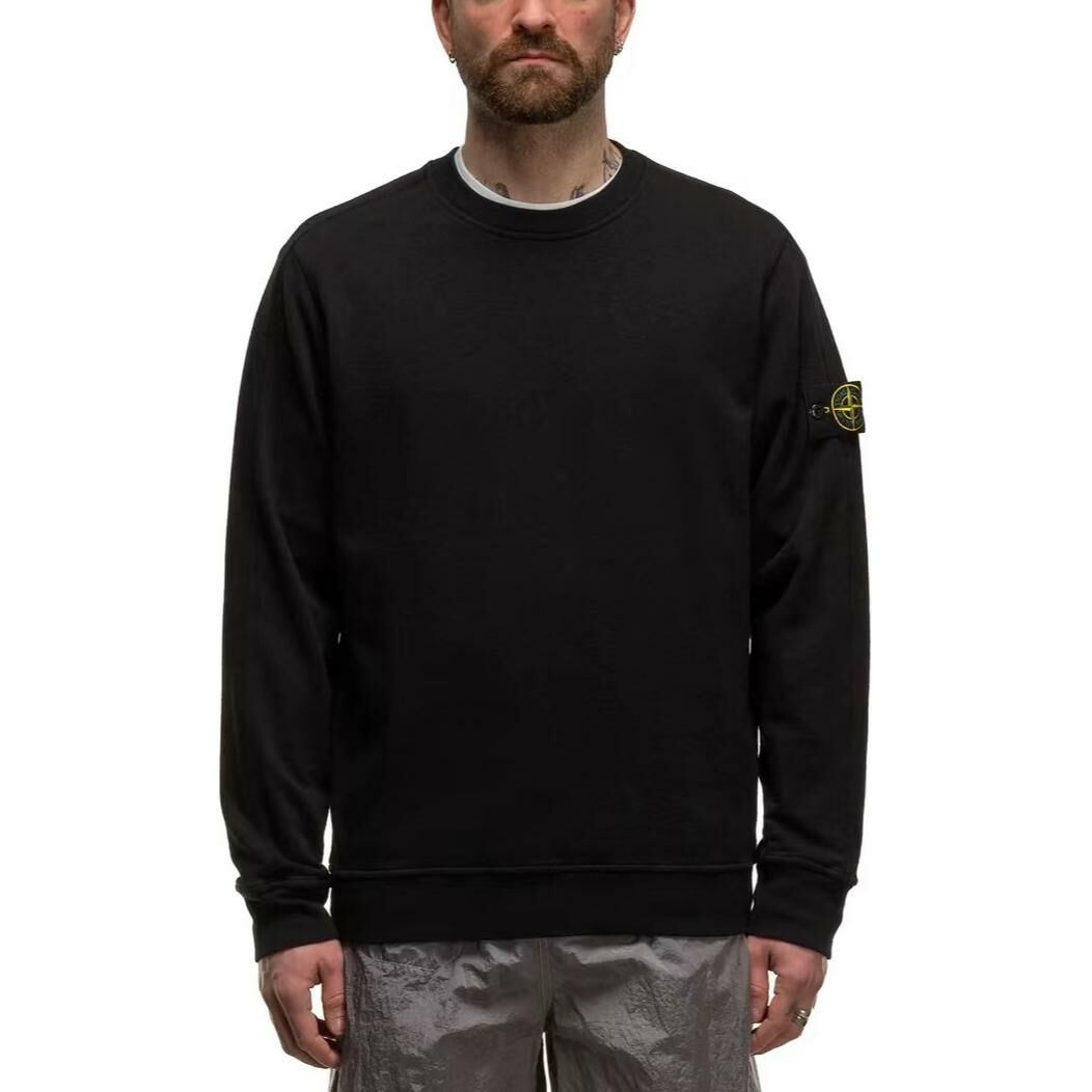 【代購】STONE ISLAND Logo Patch Sleeved Crewneck Sweatshirt