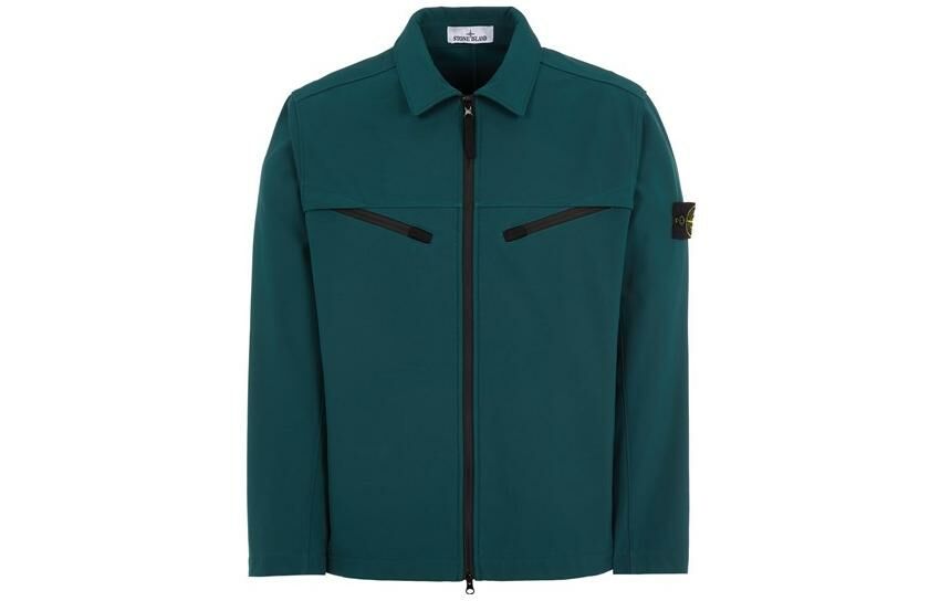 【代購】STONE ISLAND LIGHT SOFT SHELL-R SERIES SOFT SHELL Jackets Coats Men's Bottle Green
