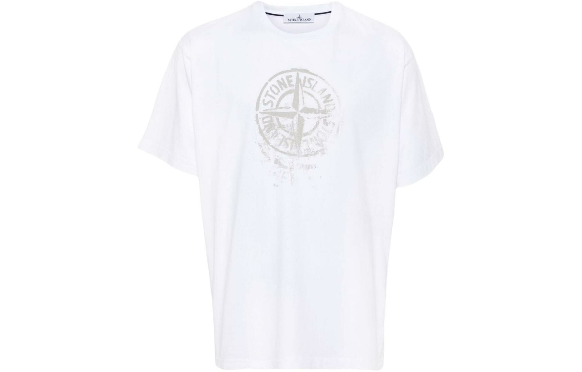 【代購】STONE ISLAND Compass-print Cotton T-shirt