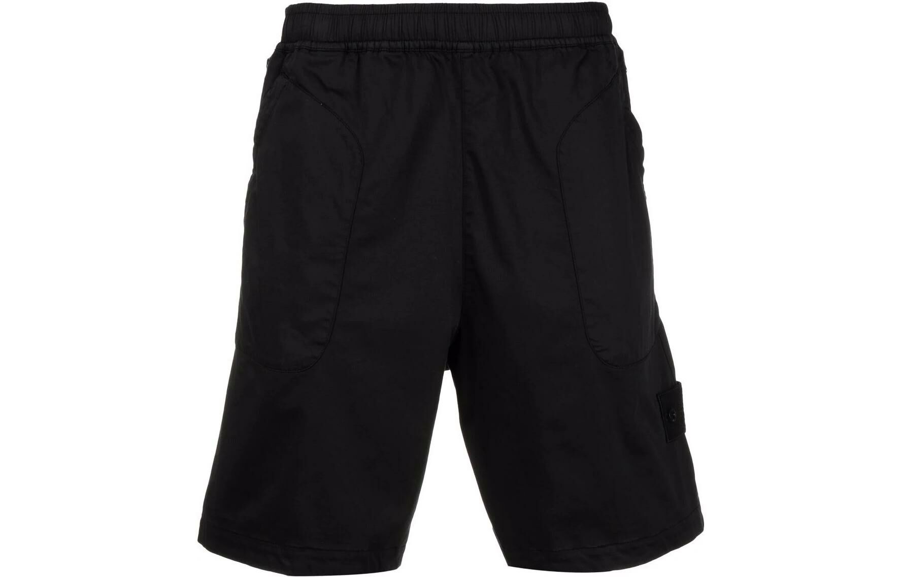 【代購】STONE ISLAND L13F2 Stretch Cotton Lyocell Satin Ghost Piece Garment Dyed Shorts