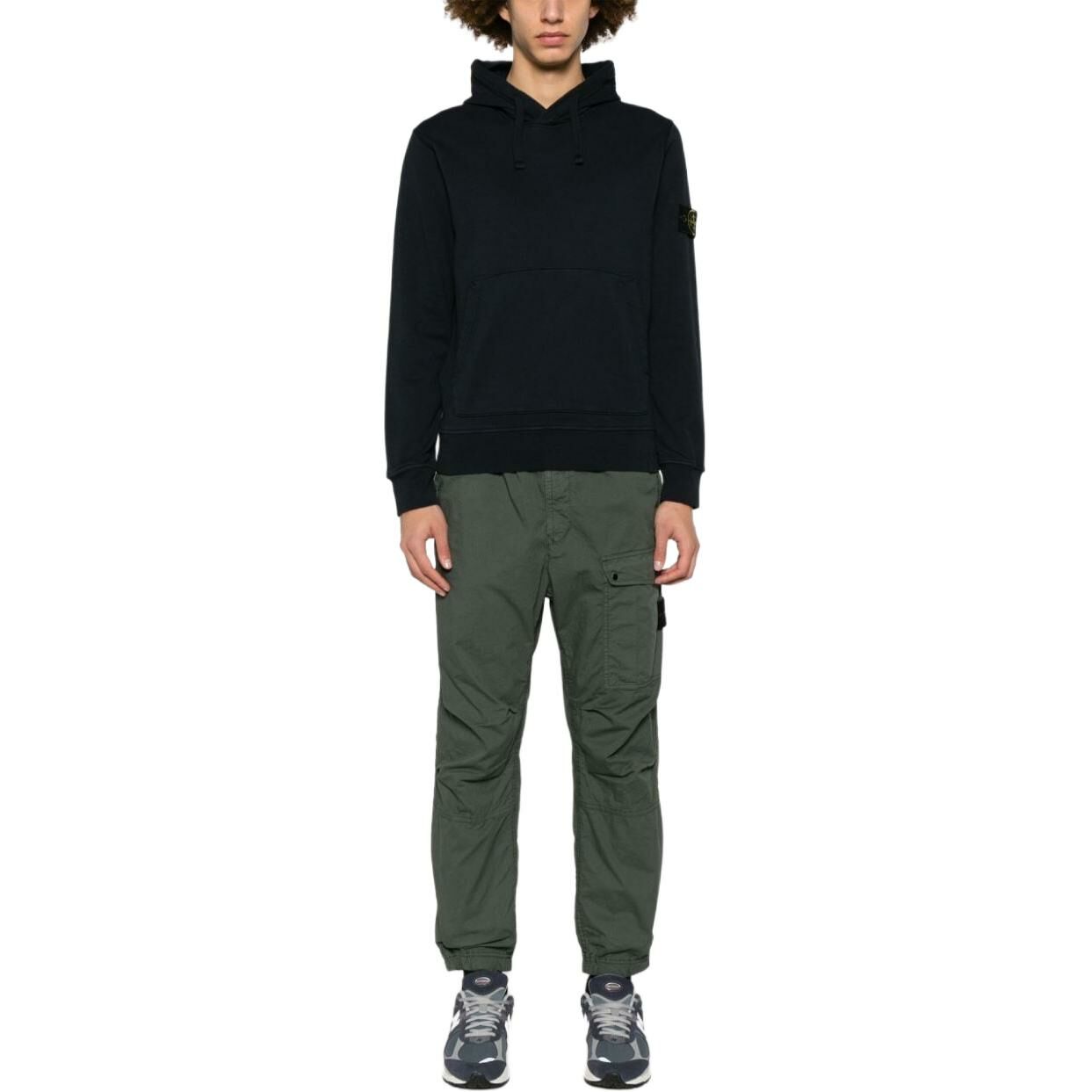 【代購】STONE ISLAND Logo Patch Drawstring Hoodie