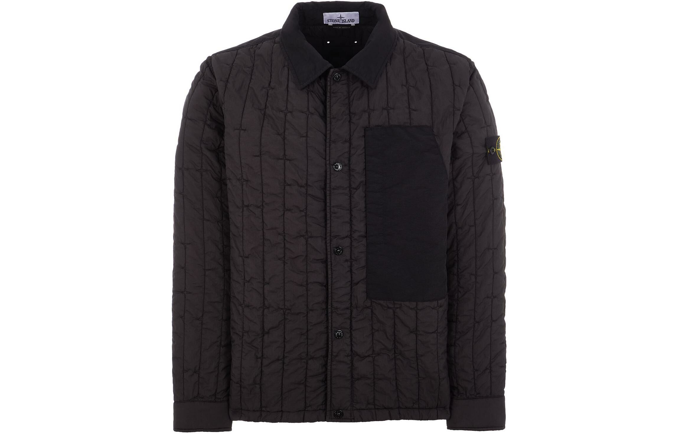 【代購】STONE ISLAND Pointed-Collared Quilted Jacket