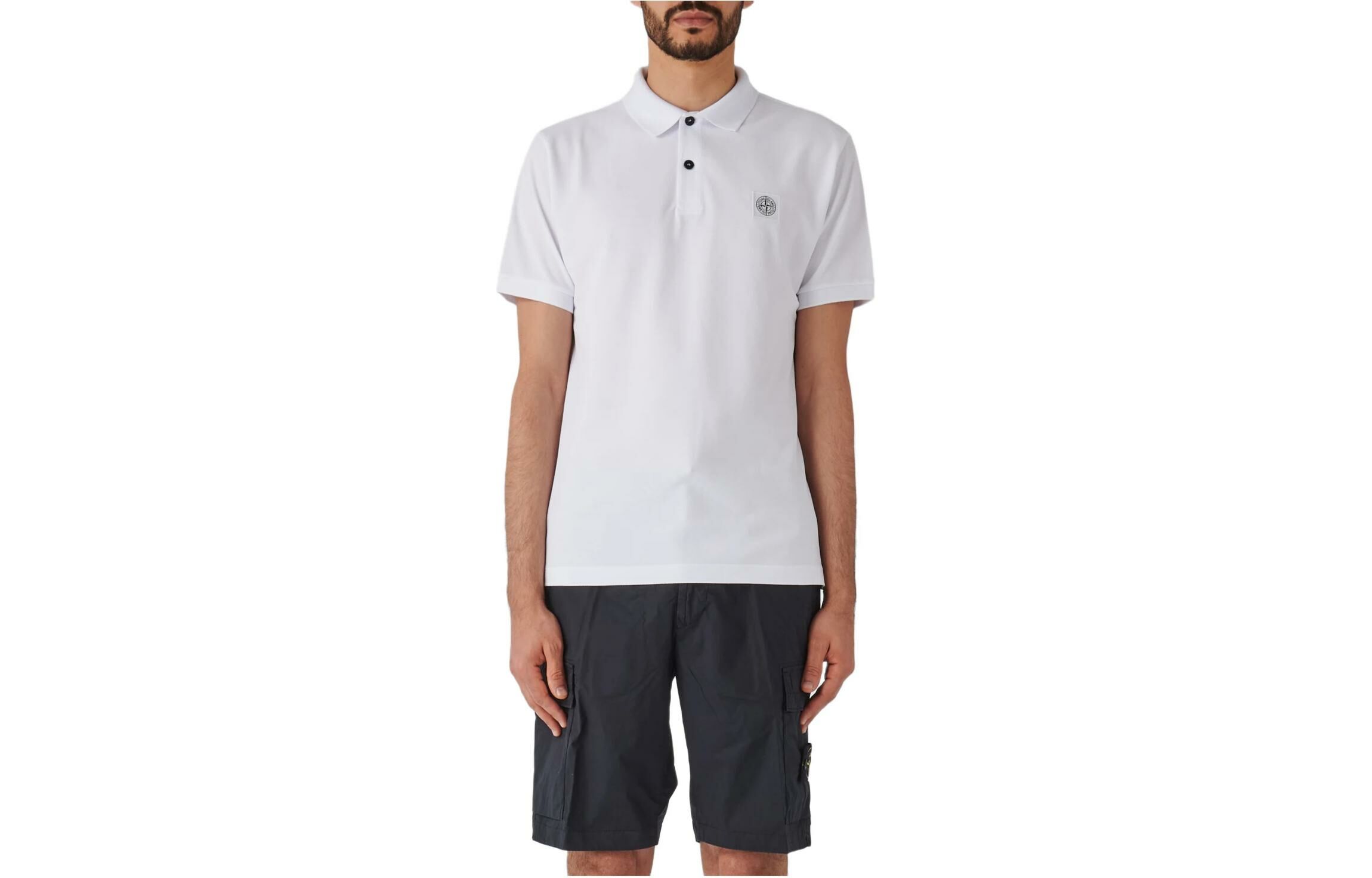 【代購】STONE ISLAND Polo Shirt Men's White