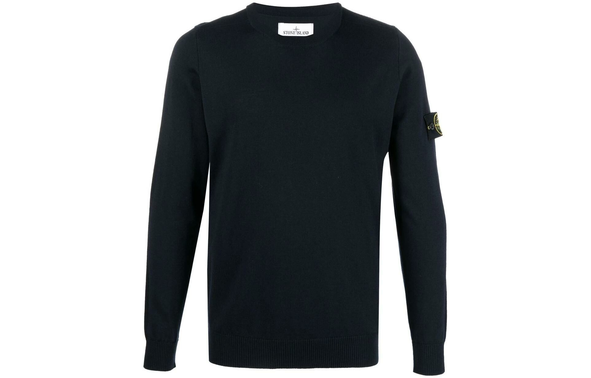 【代購】STONE ISLAND Logo-patch Crew-neck Jumper