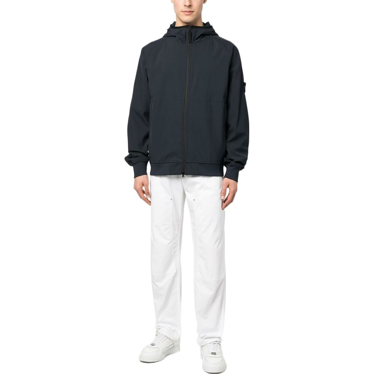 【代購】STONE ISLAND Logo Patch Zip-Up Hooded Jacket