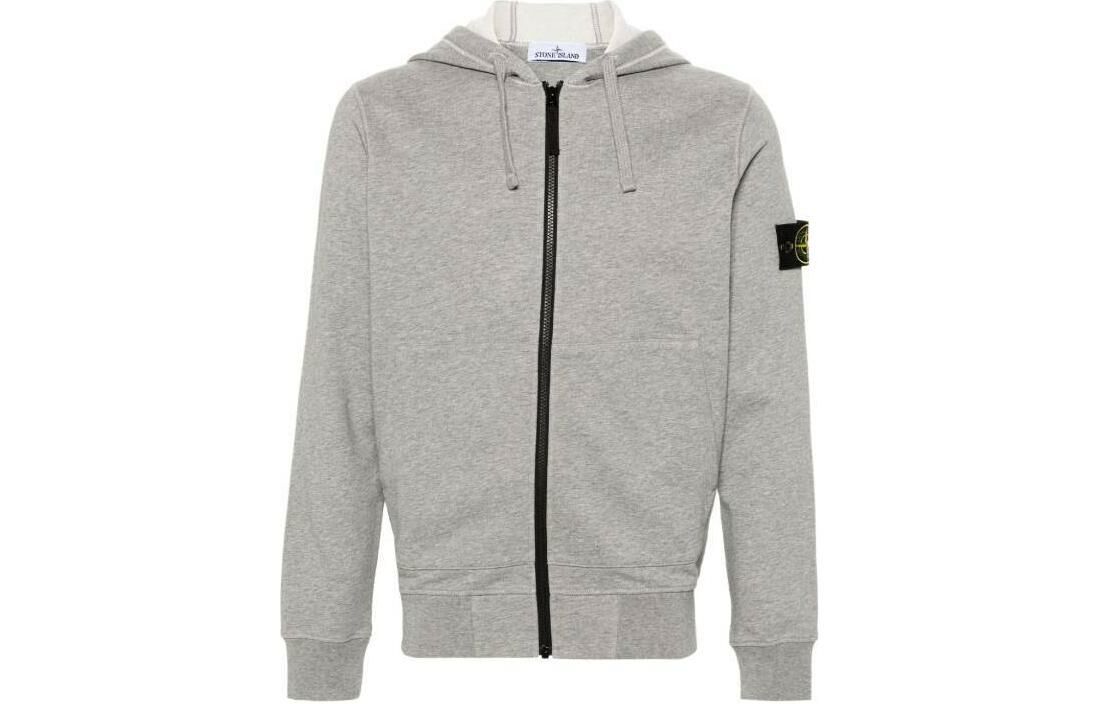 【代購】STONE ISLAND Logo Patch Zip-Up Hoodie